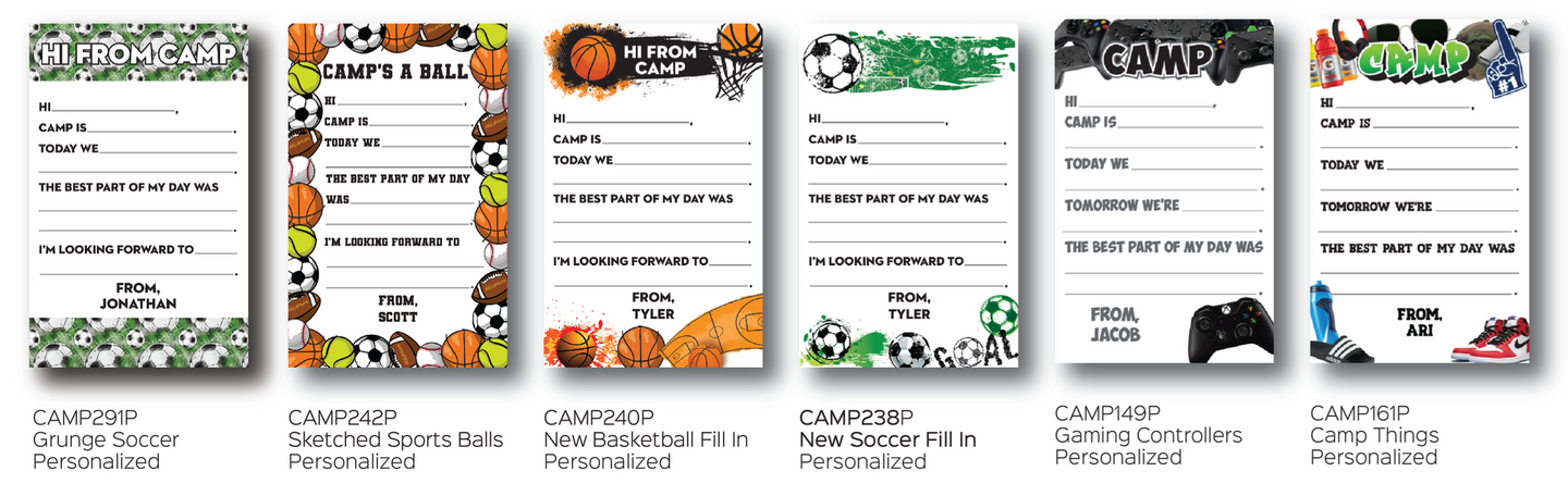 Personalized Camp Stationery Set